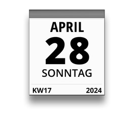 Kalender für Sonntag, 28. APRIL 2024 (Woche 17)
