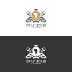 Gray Horse Logo in vector