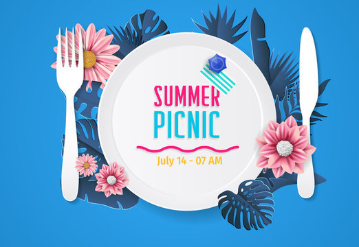 Summer picnic vector design.