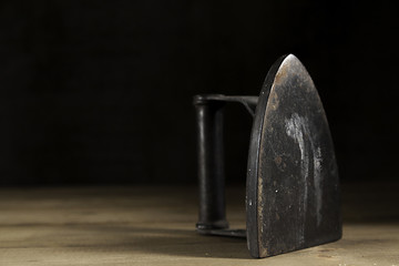 Original antique iron on wood and metal background  III