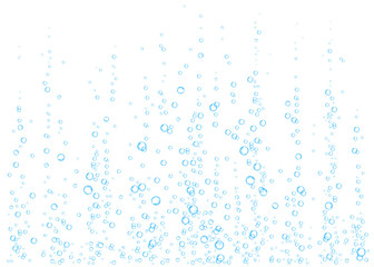 Underwater fizzing air, water or oxygen  bubbles.