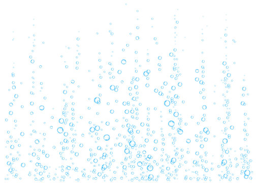 Underwater Fizzing Air, Water Or Oxygen  Bubbles.