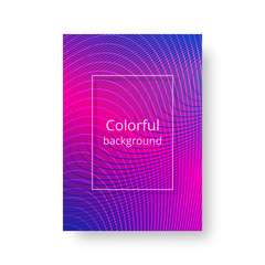 Colorful cover with neon purple stripes. Vector illustration with neon effect