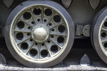 Fototapeta premium Rubber Wheel and tire. Panzer