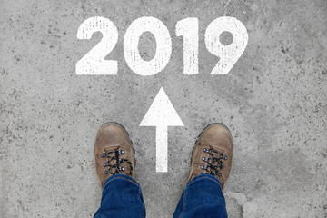 Neujahr und Silvester 2019 als Richtung