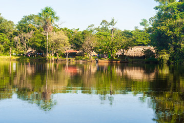 Fototapeta na wymiar Laguna de Canaima Village, Venezuela