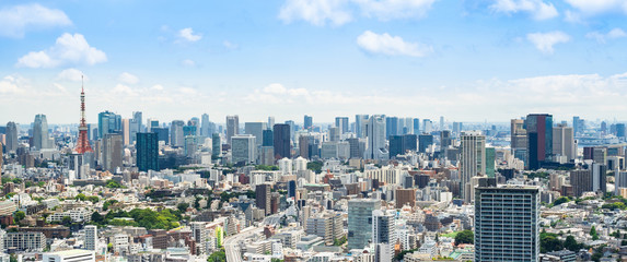 Obraz premium 東京 青空と都市風景