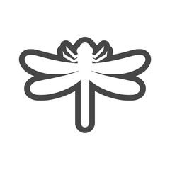 Vector of dragonfly design on white background, dragonfly icon logo