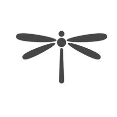 Vector of dragonfly design on white background, dragonfly icon logo