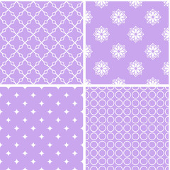 Chic different vector seamless patterns.