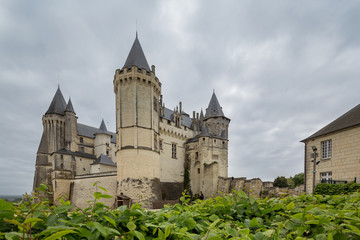 Fototapeta na wymiar Saumur castle in Saumur, a commune in the Maine-et-Loire department in western France
