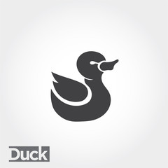 icon duck, duck logo, simple duck