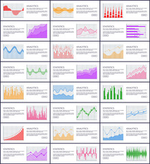 Statistics and Analytics Card, Vector Illustration