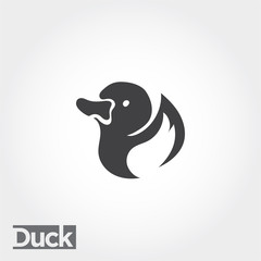 icon duck, duck logo, simple duck