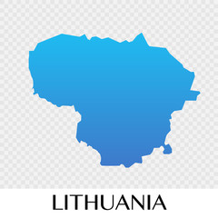 Lithuania map in Europe continent illustration design
