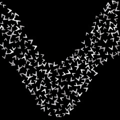 Simple Pattern for Postcard, Print, Banner or Poster. Modern Abstract Background with arrows   Vector Texture in Trendy Minimalistic Style