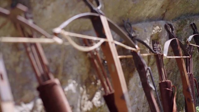Crossbows. Weapons of medieval knight.