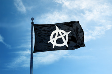 ANARCHY flag on the mast