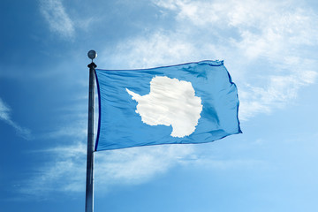 Antartica flag on the mast