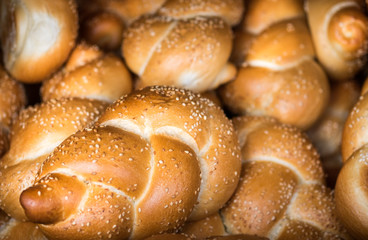 Fresh Challah for sale at local city market