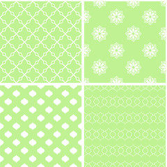 Charming different vector seamless patterns.