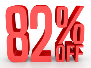 Eighty two percent off. Discount 82 %.