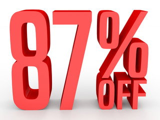 Eighty seven percent off. Discount 87 %.