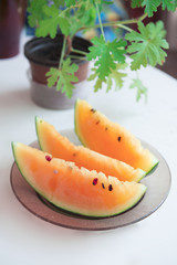 Delicious watermelon on a table