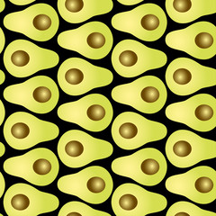 Seamless vector abstract gradient avocado pattern for textile, fabric, wrapping, craft