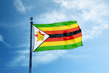 Zimbabwe flag on the mast