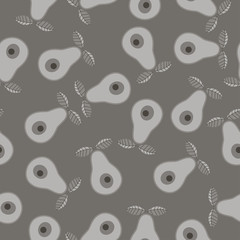 Seamless vector abstract natural 2-colors grey avocado horizontal pattern for textile, fabric, wrapping, craft