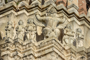 Detail or the temple at Ayutthaya historical park
