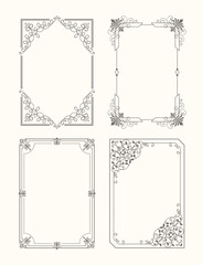 Set of Vintage Frames Decorative Border Corners