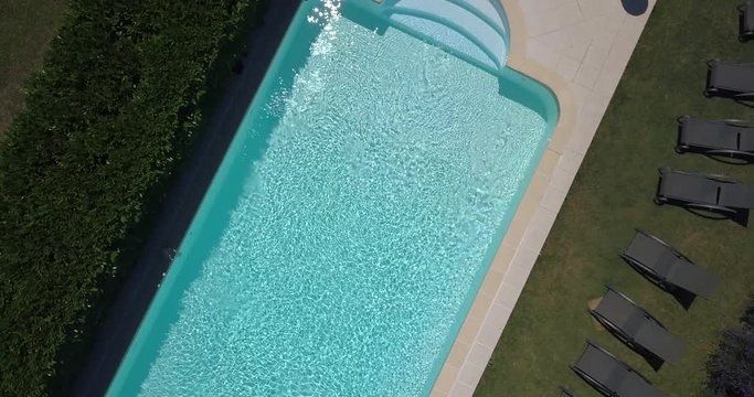 Mas piscine vue du ciel