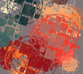 Abstract painting on canvas. Hand made art. Colorful texture. Modern artwork. Strokes of fat paint. Brushstrokes. Contemporary art. Artistic background image.