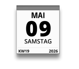 Kalender für Samstag, 9. MAI 2026 (Woche 19)