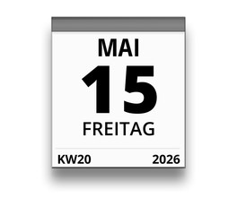 Kalender für Freitag, 15. MAI 2026 (Woche 20)