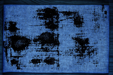 Grunge Ultra blue Linen fabric surface for mock-up or designer use, book cover sample, swatch