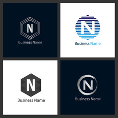 Letter N Logo Set Design