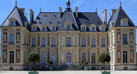 Fototapeta na wymiar Exteriors of chateau of Sceaux, Sceaux, France