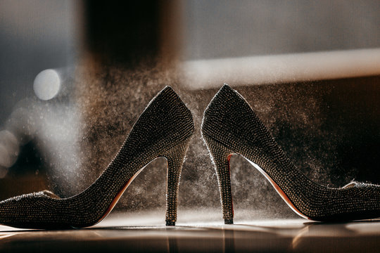 Amazing silver brides shoes