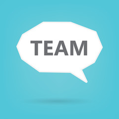 team word on speech bubble- vector illustration