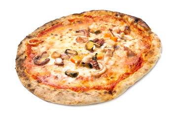 Pizza con frutti di mare 