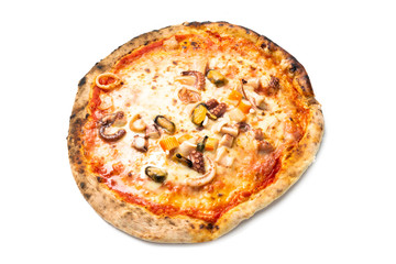 Pizza con frutti di mare 