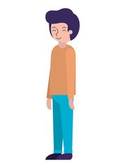 young man avatar character vector illustration design