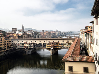 Fototapeta na wymiar View on the street in Florence 