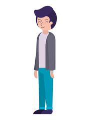 young man avatar character vector illustration design