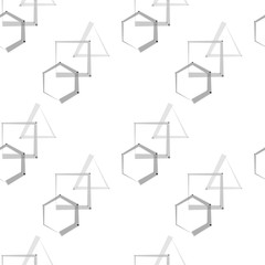 Abstract geometric pattern from the lines of strips,  square, triangle, star, polygon, ornament, seamless pattern, texture, high. For wallpapers and fabrics. Vector illustration.