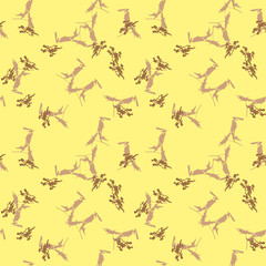 Military camouflage seamless pattern in yellow and different shades of brown color