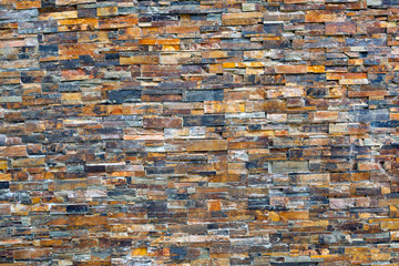 Colorful pattern of brick wall for background.